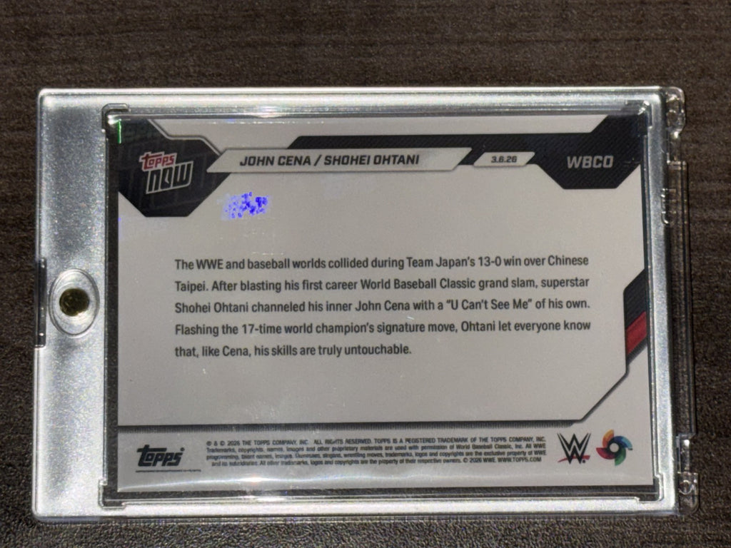 2026 Topps Now /50 Gold WBC Shohei Ohtani X John Cena PSA 10 CANDIDATE PRISTINE