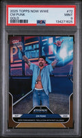 CM Punk 2025 Topps Now WWE Gold FOIL BASIC PUNKANOMICS TROLLS CENA #72 /50 PSA 9