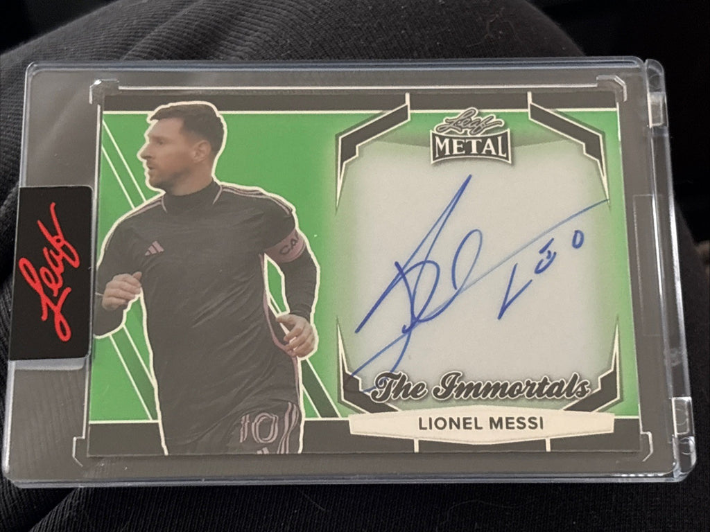 2025 LEAF METAL AUTHENTIC VOLUME 2 LIONEL MESSI “THE IMMORTALS" ONCARD AUTO /100