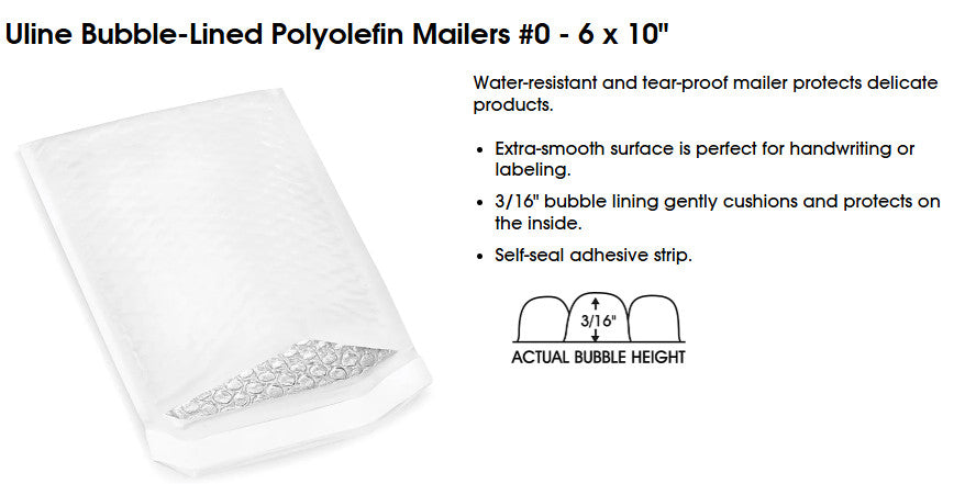 POLY BUBBLE MAILERS SHIPPING MAILING PADDED BAGS ENVELOPES SELF SEAL PSA