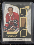 2024-25 Upper Deck Engrained Icons #RHR Henri Richard Complete Sticks /49 Gold