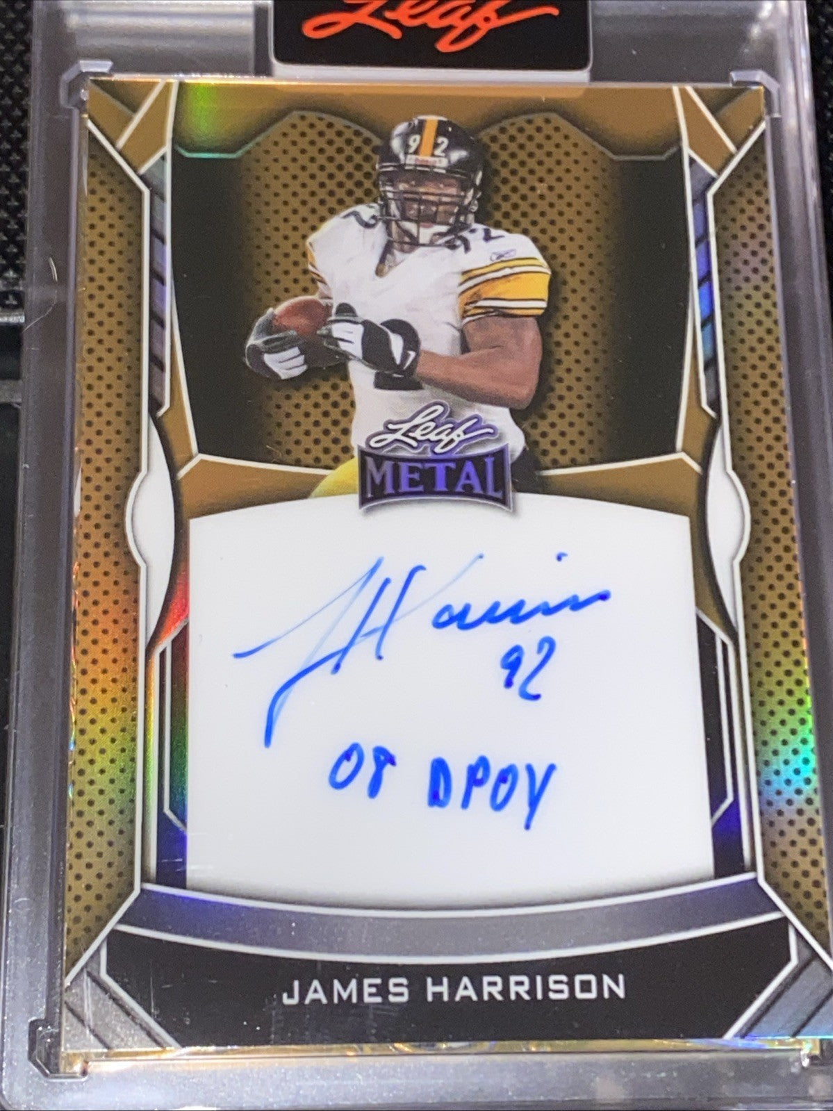 2025 Leaf Metal Authentics JAMES HARRISON Auto Autograph Inscription 1/1 Gold