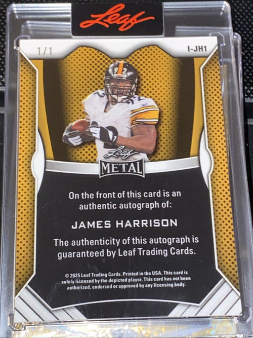2025 Leaf Metal Authentics JAMES HARRISON Auto Autograph Inscription 1/1 Gold