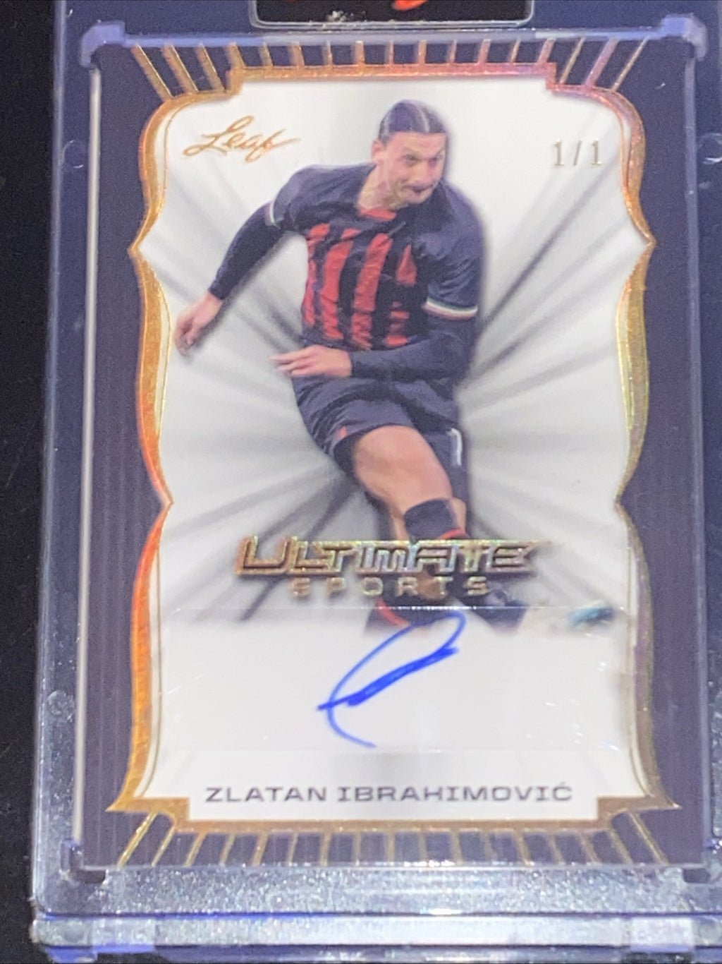 2024 Leaf Ultimate Sports Gold Zlatan Ibrahimovic Auto /1 Rare Auto