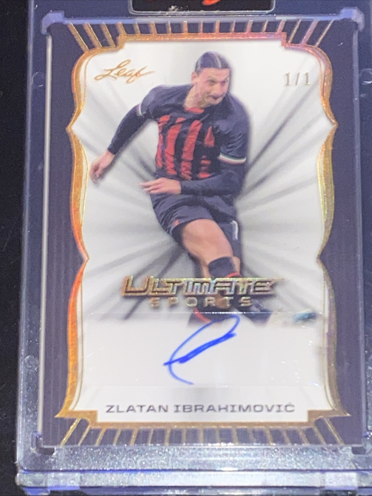 2024 Leaf Ultimate Sports Gold Zlatan Ibrahimovic Auto /1 Rare Auto