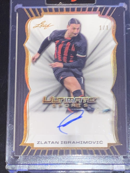 2024 Leaf Ultimate Sports Gold Zlatan Ibrahimovic Auto /1 Rare Auto